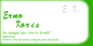 erno koris business card